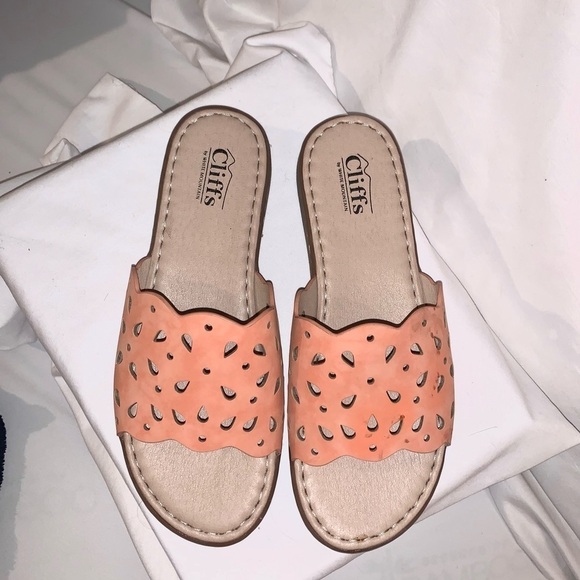 Cliffs by White Mountain Squad Slide Sandals Mango Size 9 - Picture 3 of 7
